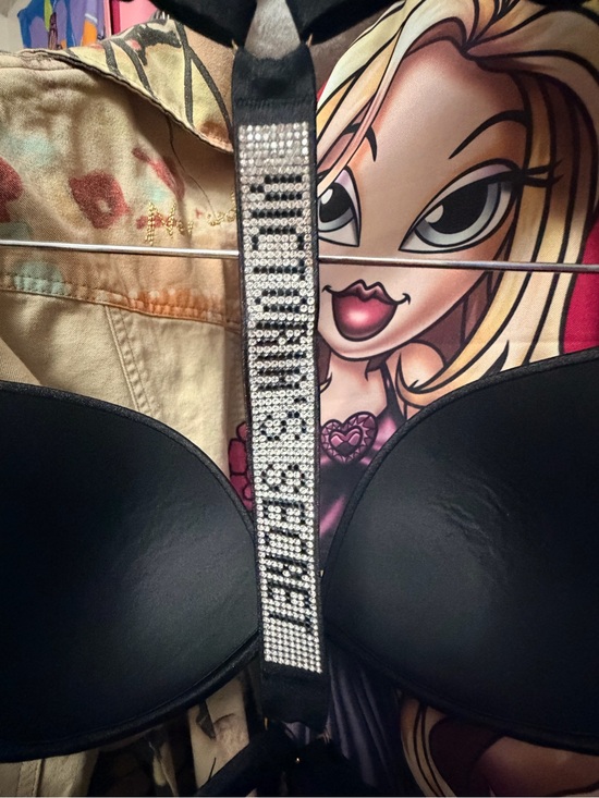 Victoria's Secret Other - Victoria's Secret Black Shimmery Halter Swim Top